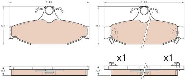 Brake Pad Set, disc brake GDB4089 - image 2