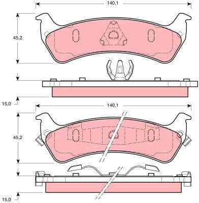 Brake Pad Set, disc brake GDB1238 - image 2