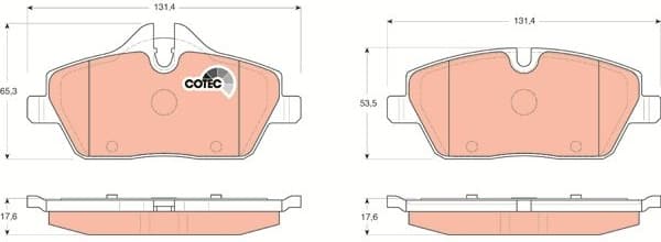 Brake pads front, Top Quality GDB1611 - image 4