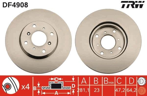 Brake Disc DF4908 - image 3