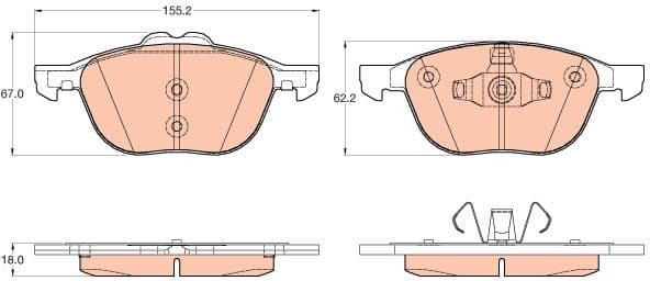Brake Pad Set, disc brake GDB2043 - image 3