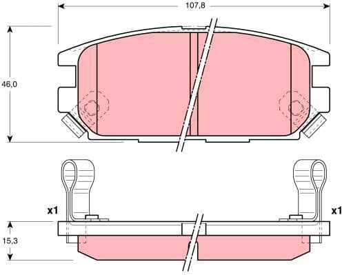 Brake Pad Set, disc brake GDB3199 - image 2