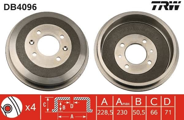 Brake Drum DB4096 - image 3