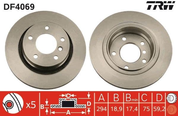 Brake Disc DF4069 - image 3