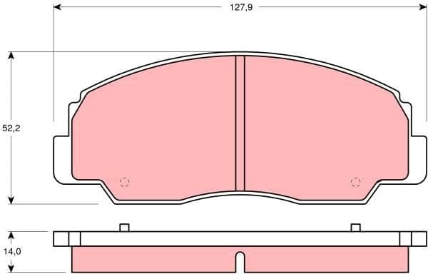 Brake Pad Set, disc brake GDB1134 - image 2