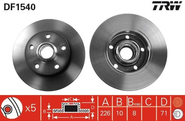 Brake Disc DF1540 - image 3
