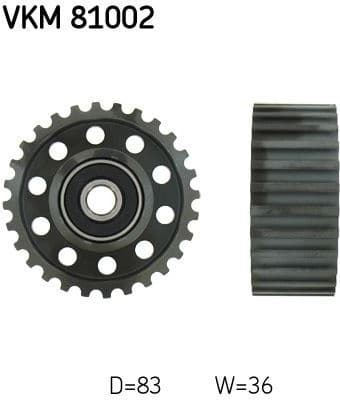 Deflection Pulley/Guide Pulley, timing belt VKM 81002 - image 2