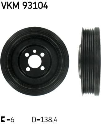 Belt Pulley, crankshaft VKM 93104 - image 2