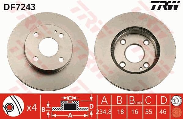 Brake Disc DF7243 - image 2