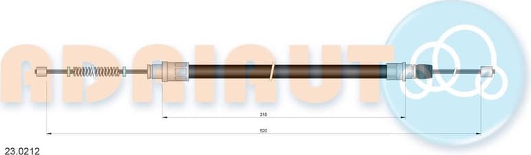 Cable Pull, parking brake 23.0212