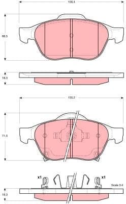 Brake Pad Set, disc brake GDB3335 - image 3