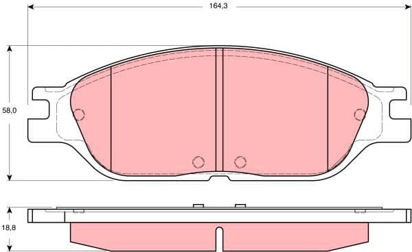 Brake Pad Set, disc brake GDB4138 - image 2