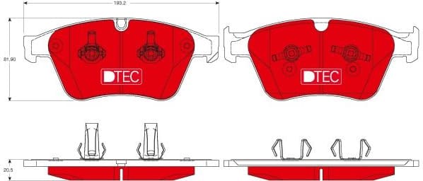 Brake Pad Set, disc brake DTEC COTEC GDB1794DTE - image 2