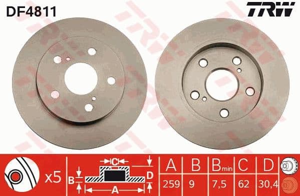 Brake Disc DF4811 - image 2