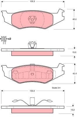 Brake Pad Set, disc brake GDB4012 - image 2