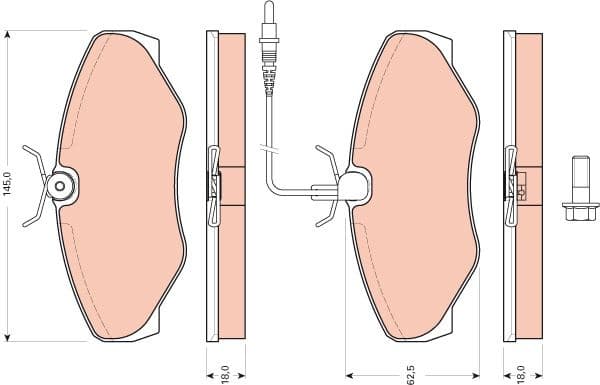 Brake pads front, Top Quality GDB1760 - image 2
