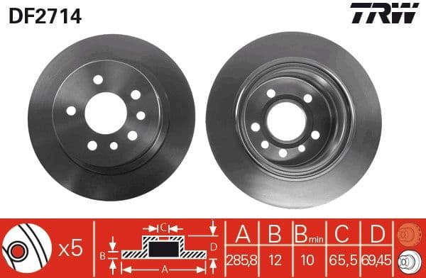Brake Disc DF2714 - image 3