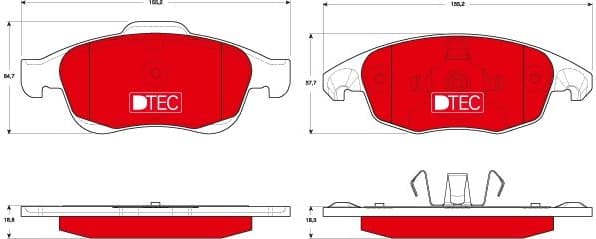 Brake Pad Set, disc brake DTEC COTEC GDB1690DTE - image 2