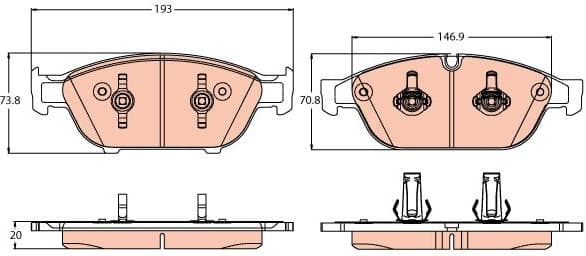 Brake Pad Set, disc brake GDB2113 - image 2