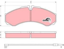 Brake Pad Set, disc brake COTEC GDB1609 - image 3
