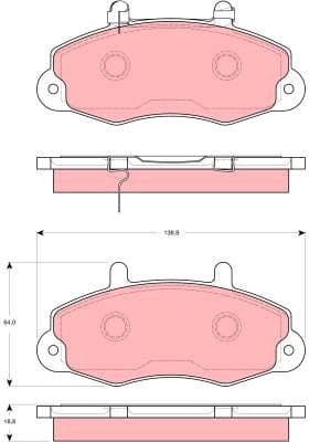Brake Pad Set, disc brake GDB1572 - image 2