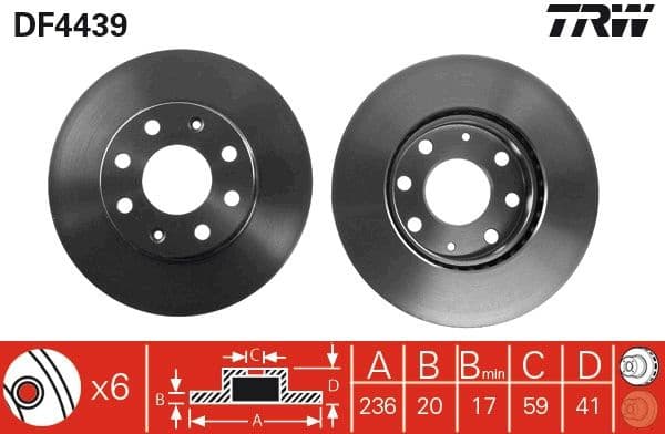 Brake Disc DF4439 - image 3