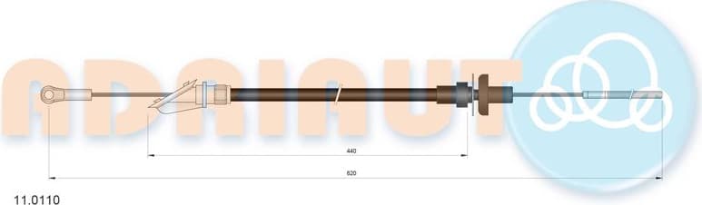 Cable Pull, clutch control 11.0110