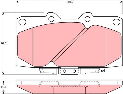 Brake Pad Set, disc brake GDB3131 - image 2
