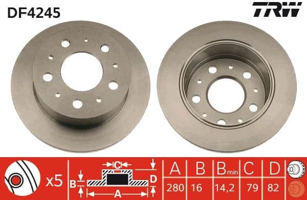 Brake Disc DF4245 - image 3