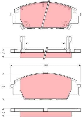 Brake Pad Set, disc brake GDB3250 - image 2