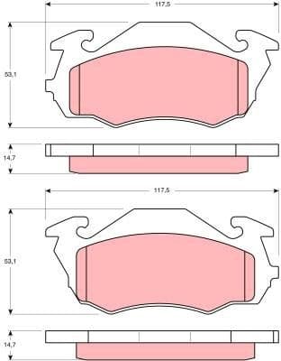 Brake Pad Set, disc brake GDB3136 - image 2
