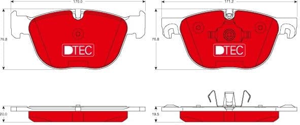 Brake Pad Set, disc brake DTEC COTEC GDB1726DTE - image 2