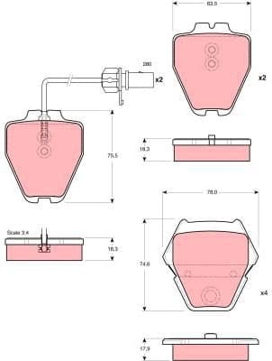 Brake Pad Set, disc brake GDB1505 - image 2