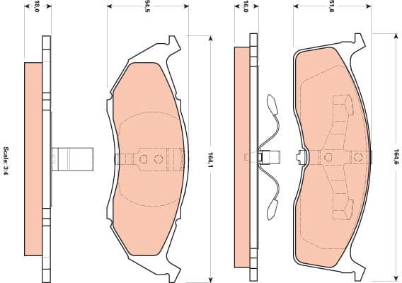 Brake Pad Set, disc brake GDB4091 - image 3