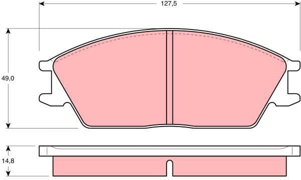 Brake Pad Set, disc brake GDB373 - image 2