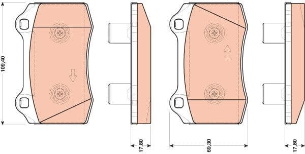 Brake Pad Set, disc brake GDB1773
