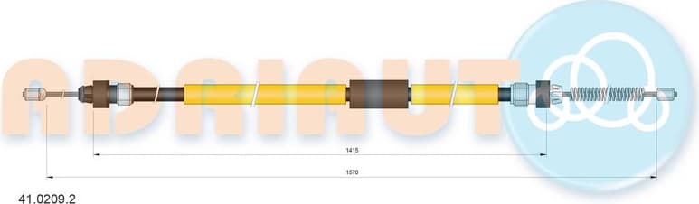 Cable handbrake 41.0209.2 - image 2