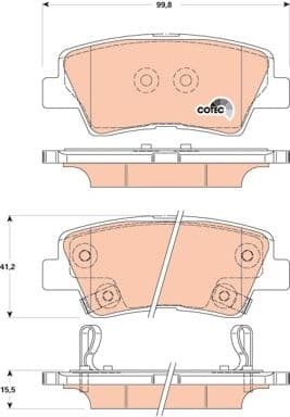 Brake pads rear, Top Quality GDB3494 - image 3