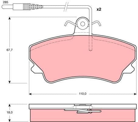 Brake Pad Set, disc brake GDB1203 - image 4