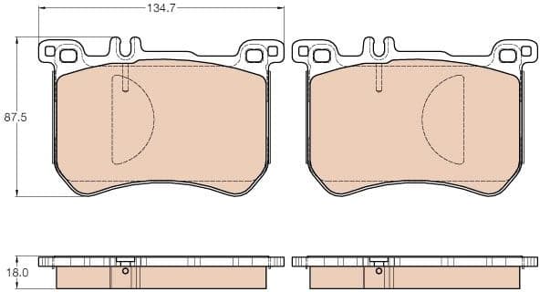 Brake Pad Set, disc brake GDB2013 - image 3