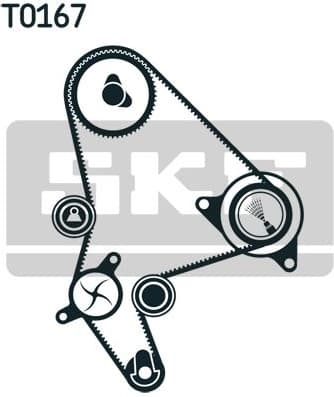 Timing belt kit with water pump VKMC 03264 - image 2