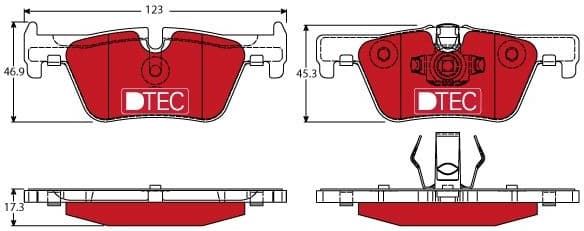 Brake Pad Set, disc brake DTEC COTEC GDB1919DTE - image 2