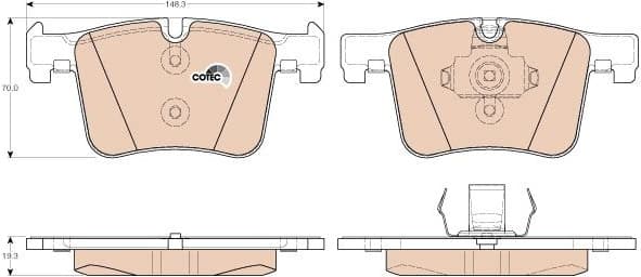 Brake pads front, Top Quality GDB1942 - image 3