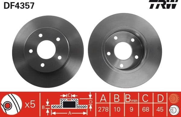 Brake Disc DF4357 - image 3