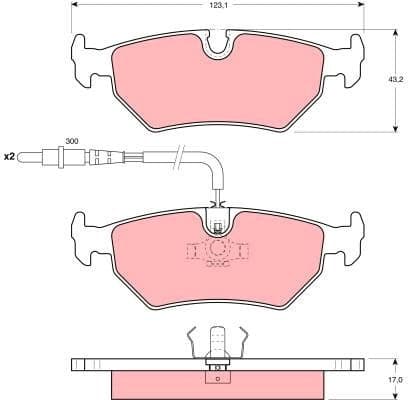 Brake Pad Set, disc brake GDB1258 - image 2