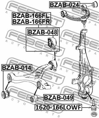 Mounting, control/trailing arm BZAB-024 - image 2
