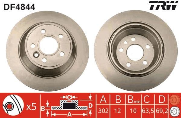 Brake Disc DF4844 - image 3