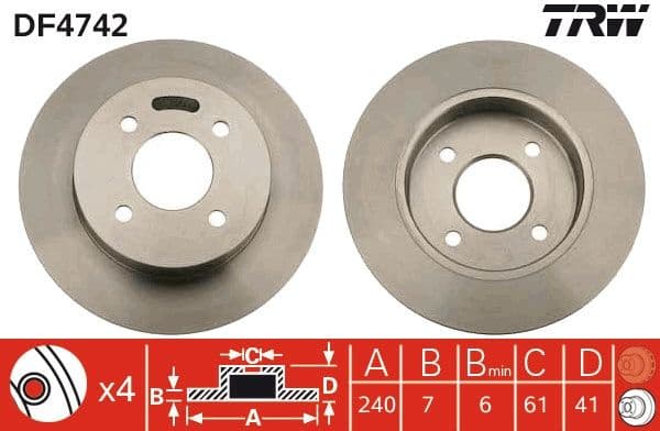 Brake Disc DF4742 - image 2