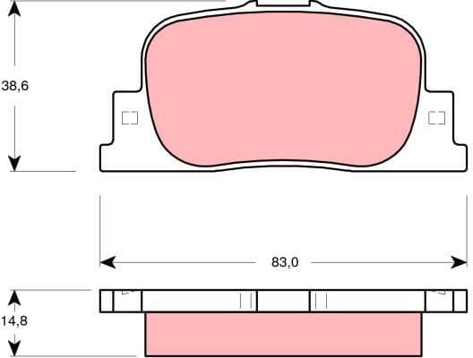 Brake Pad Set, disc brake GDB3278 - image 3