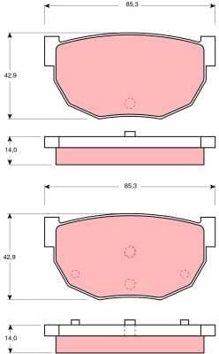 Brake Pad Set, disc brake GDB306 - image 2